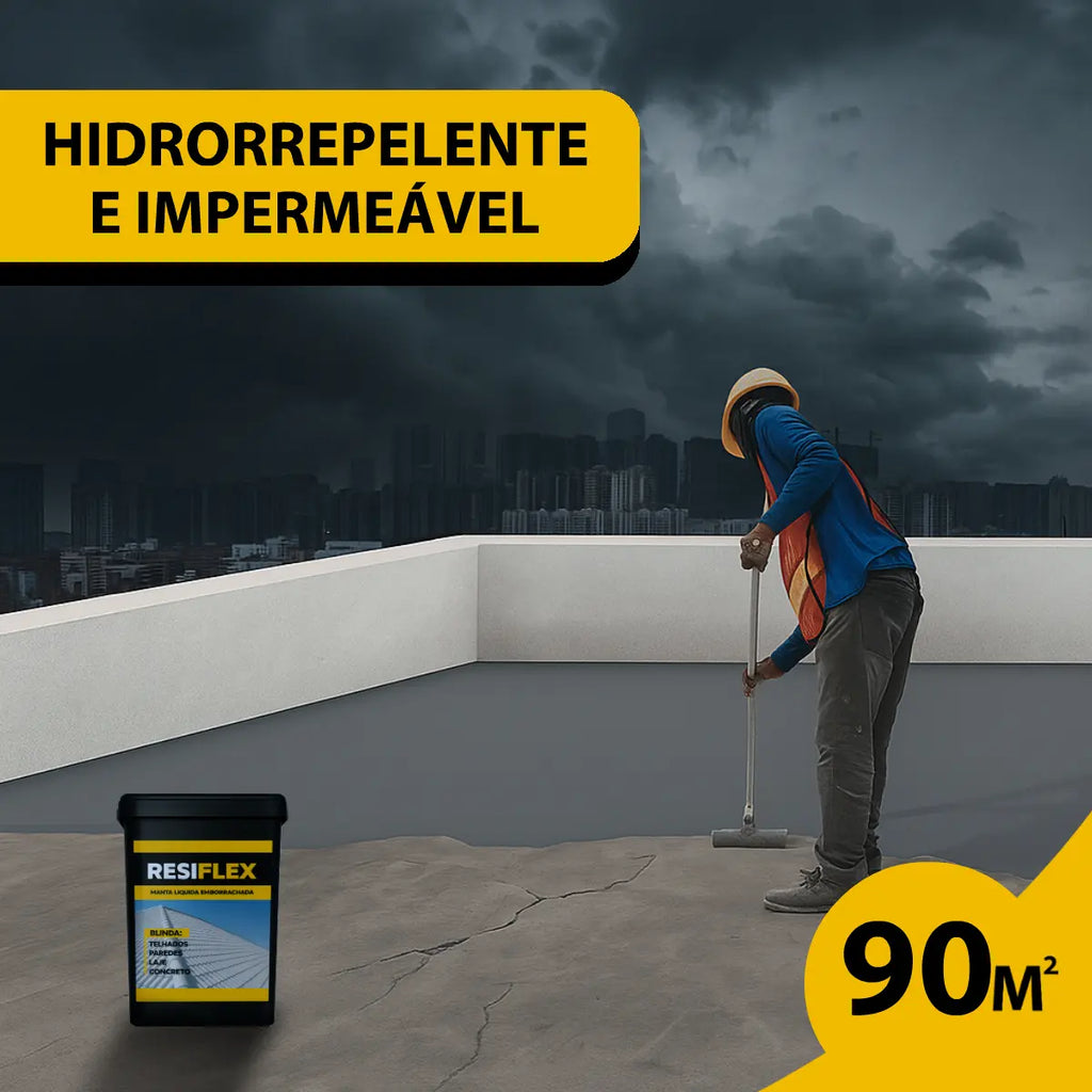 Manta Líquida Emborrachada 18kg Contra Infiltração E Chuva