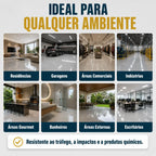Pisolux - Revestimento Epóxi Autonivelante Premium • Efeito Mármore • Alta Resistência + Primer de Brinde + Kit de Aplicação